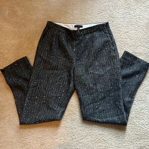 Sparkly black dress pants with zipper downside